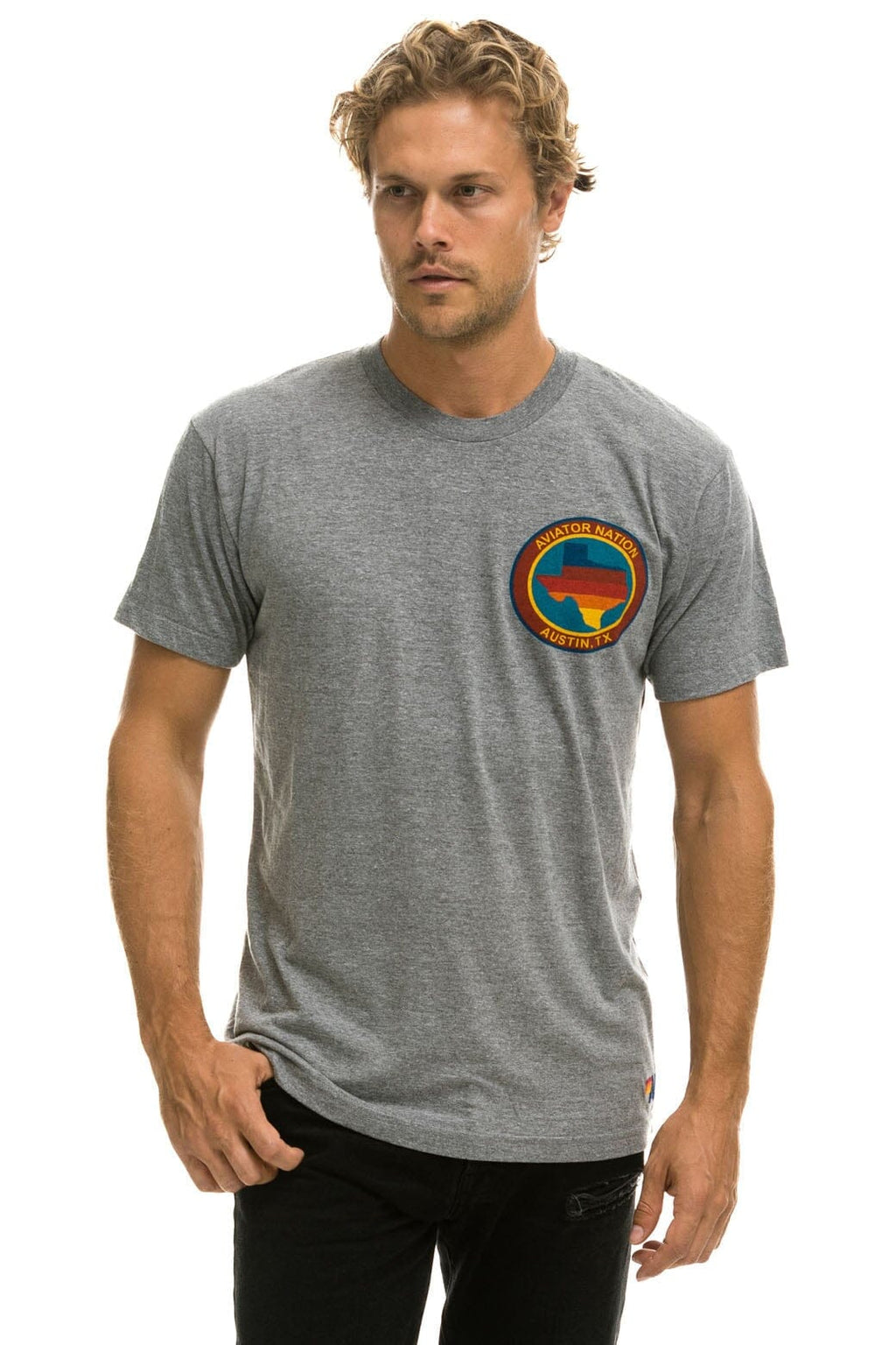 Classic SIGNATURE TEXAS SMALL LOGO TEE - HEATHER GREY