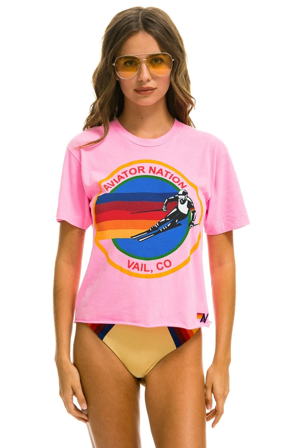 Classic SIGNATURE VAIL BOYFRIEND TEE - NEON PINK