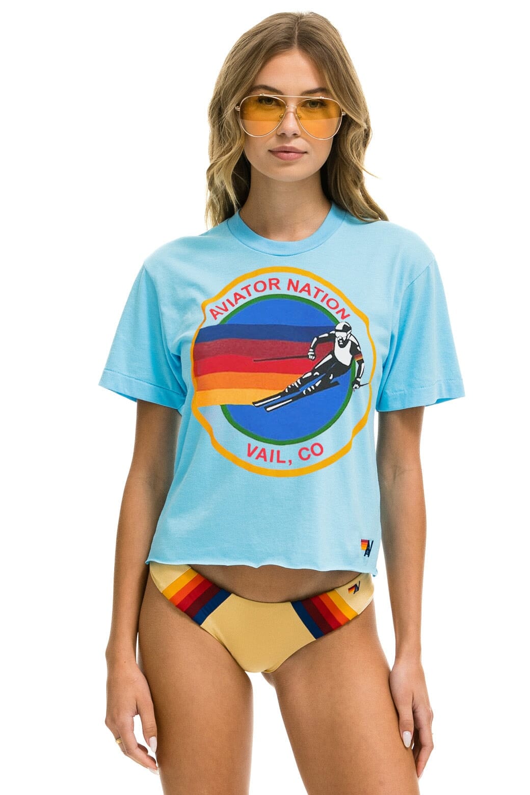 Classic SIGNATURE VAIL BOYFRIEND TEE - SKY