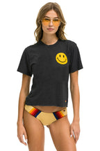 Classic SMILEY 2 BOYFRIEND TEE - CHARCOAL