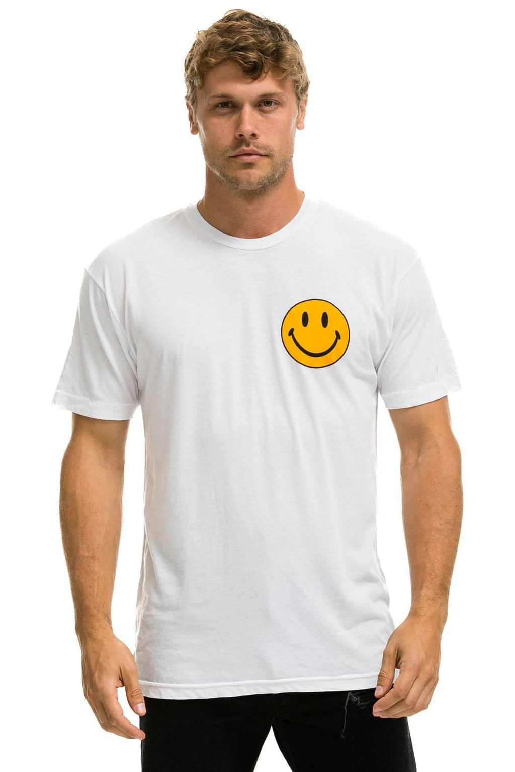 Classic SMILEY 2 CREW TEE - WHITE