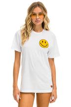 Classic SMILEY 2 CREW TEE - WHITE