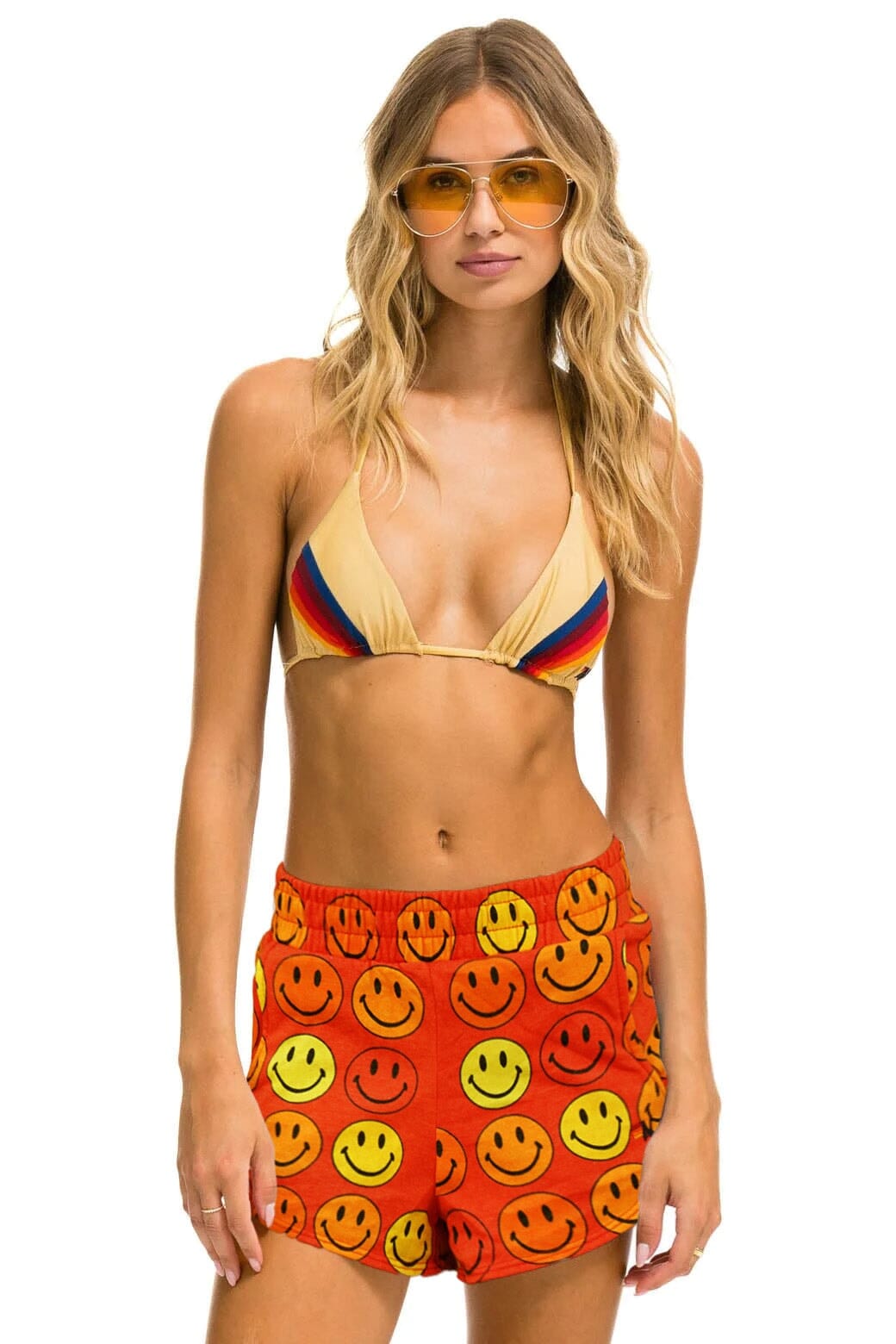 Classic SMILEY BINGO WOMENS LOUNGER SHORT - RED