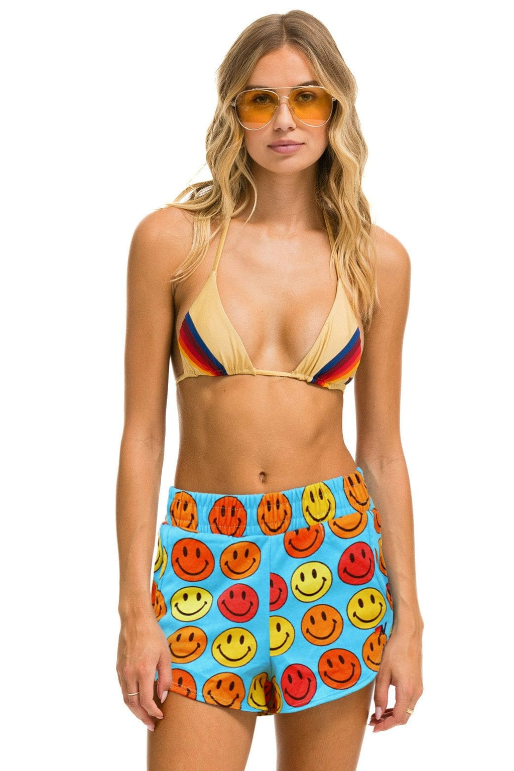 Classic SMILEY BINGO WOMENS LOUNGER SHORT - SKY