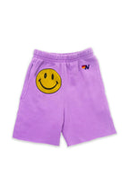 Classic SMILEY KIDS SWEATSHORTS - NEON PURPLE