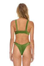 Classic SPARKLE RIVIERA KNOT CHEEKY BIKINI BOTTOMS - ARMY
