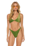 Classic SPARKLE RIVIERA KNOT CHEEKY BIKINI BOTTOMS - ARMY