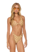 Classic SPARKLE RIVIERA KNOT CHEEKY BIKINI BOTTOMS - BLACK BOLT REPEAT