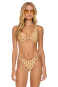 Classic SPARKLE RIVIERA KNOT CHEEKY BIKINI BOTTOMS - BLACK BOLT REPEAT