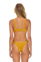 Classic SPARKLE RIVIERA KNOT FRONT TOP BIKINI TOP - GOLD