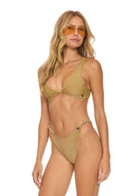 Classic SPARKLE RIVIERA KNOT FRONT TOP BIKINI TOP - SAND