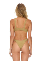 Classic SPARKLE RIVIERA KNOT FRONT TOP BIKINI TOP - SAND