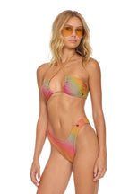 Classic SPARKLE ST TROPEZ BANDEAU HALTER BIKINI TOP - RAINBOW