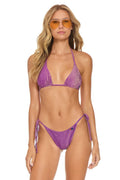 Classic SPARKLE TURKS TRIANGLE BIKINI TOP - GRAPE