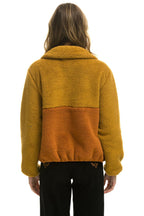 Classic TEDDY APRES HALF ZIP COLOR BLOCK JACKET - HONEY