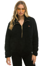 Classic TEDDY APRES HALF ZIP JACKET - BLACK