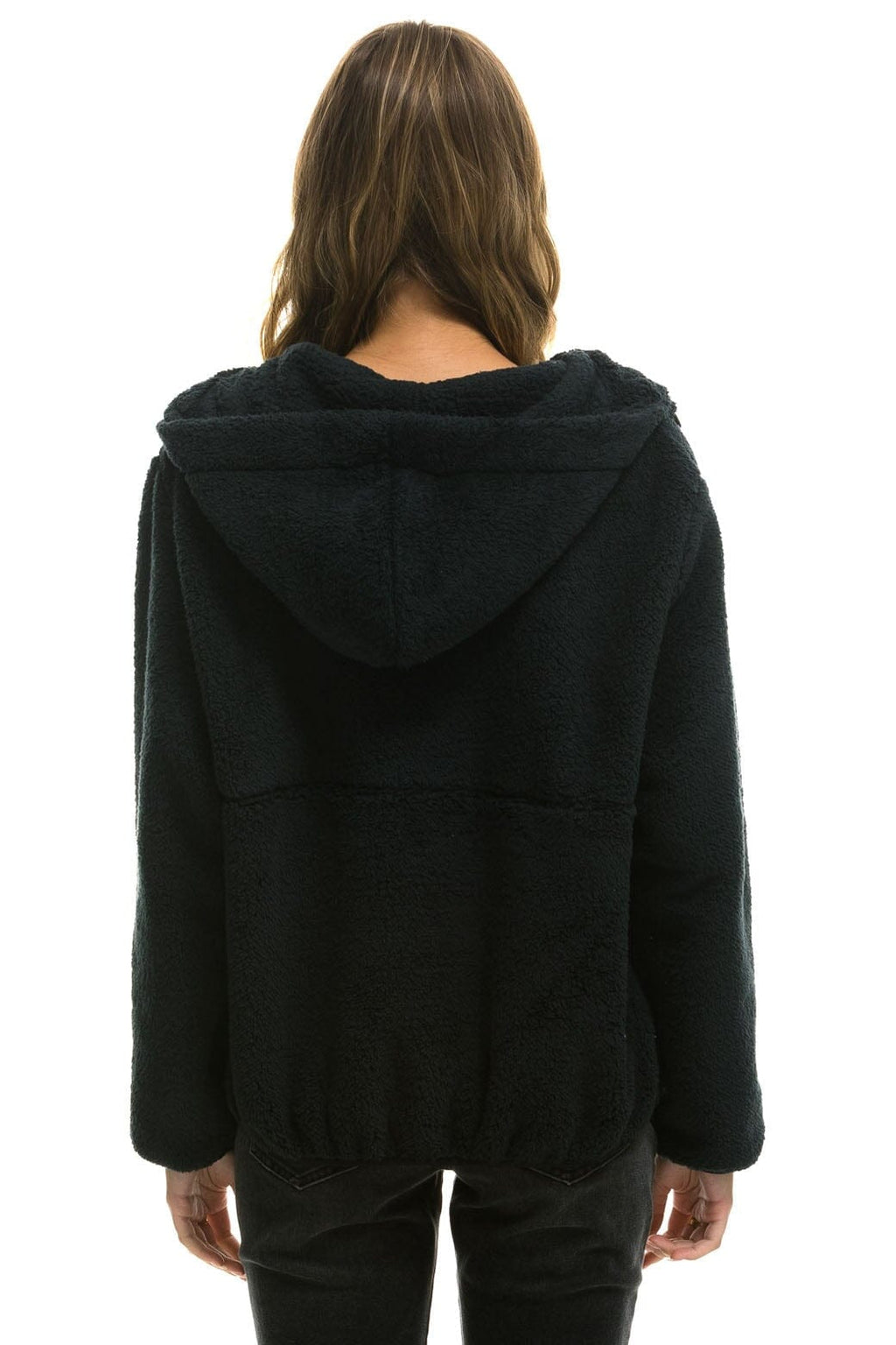 Classic TEDDY APRES HOODED HALF ZIP JACKET - BLACK