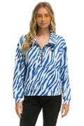 Classic TIGER FLEECE UNISEX HALF ZIP JACKET - BLUE TIGER