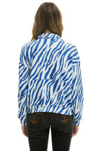 Classic TIGER FLEECE UNISEX HALF ZIP JACKET - BLUE TIGER