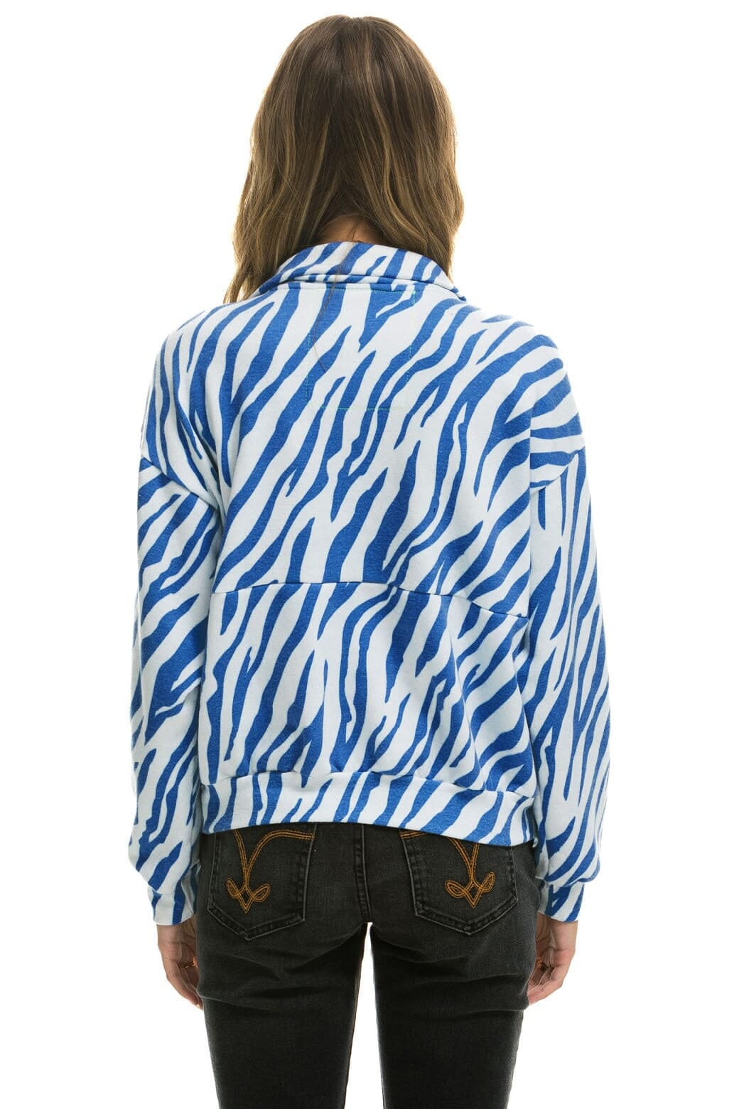 Classic TIGER FLEECE UNISEX HALF ZIP JACKET - BLUE TIGER