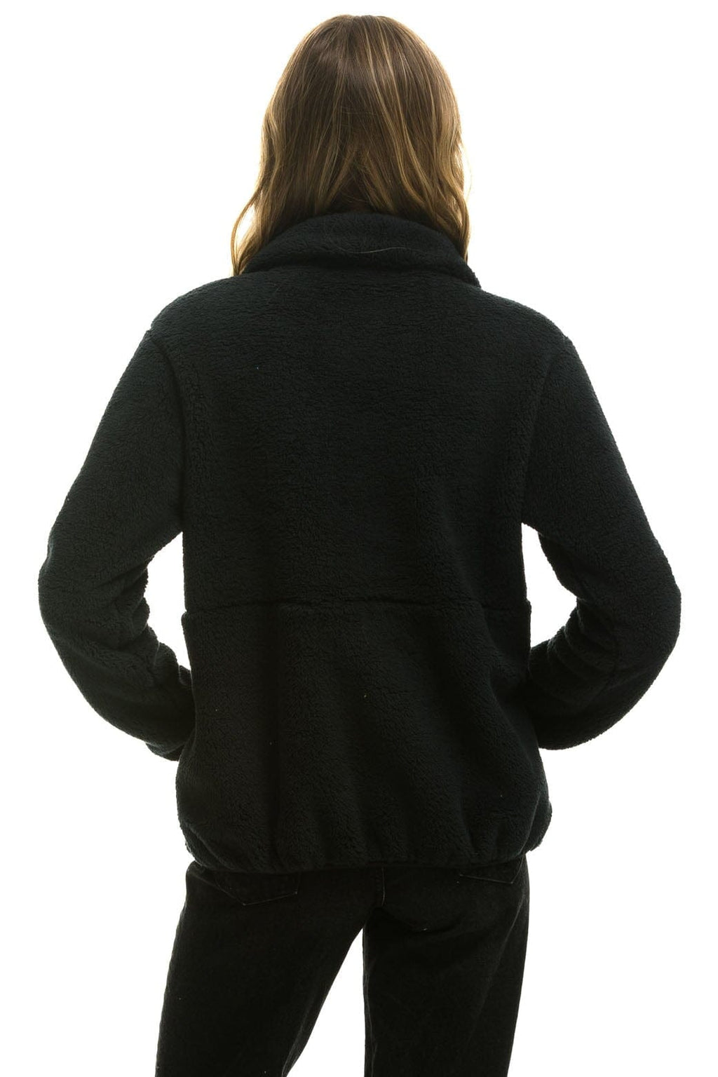 Classic TEDDY UNISEX HALF ZIP JACKET - BLACK