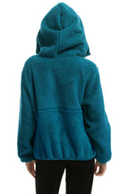 Classic TEDDY UNISEX HOODED HALF ZIP JACKET - CAPRI