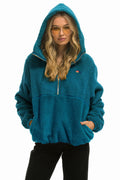 Classic TEDDY UNISEX HOODED HALF ZIP JACKET - CAPRI