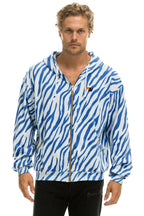 Classic TIGER RELAXED ZIP HOODIE WITH POCKETS - BLUE TIGER