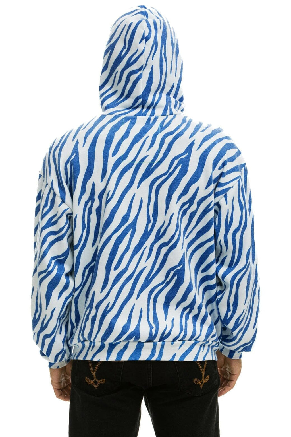 Classic TIGER RELAXED ZIP HOODIE WITH POCKETS - BLUE TIGER