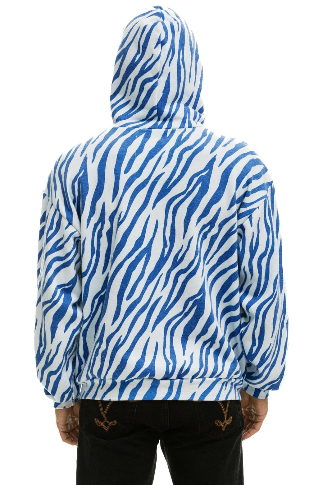 Classic TIGER RELAXED ZIP HOODIE WITH POCKETS - BLUE TIGER