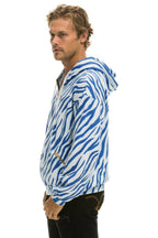 Classic TIGER RELAXED ZIP HOODIE WITH POCKETS - BLUE TIGER