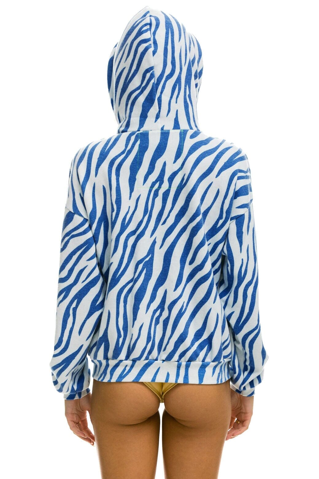 Classic TIGER RELAXED ZIP HOODIE WITH POCKETS - BLUE TIGER