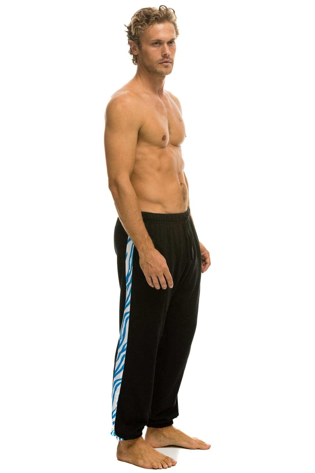 Classic TIGER STRIPE SWEATPANTS - BLACK BLUE TIGER