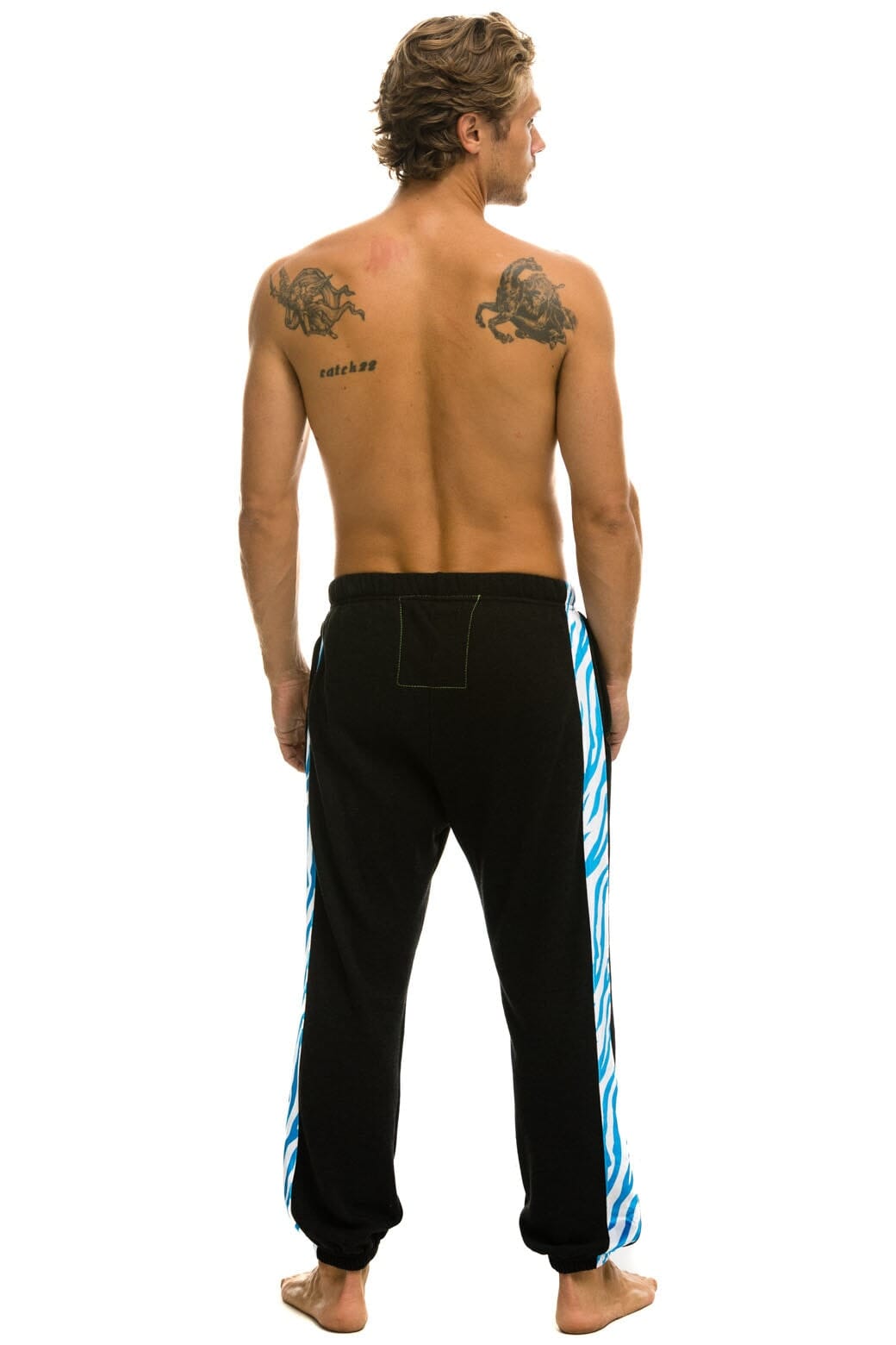Classic TIGER STRIPE SWEATPANTS - BLACK BLUE TIGER