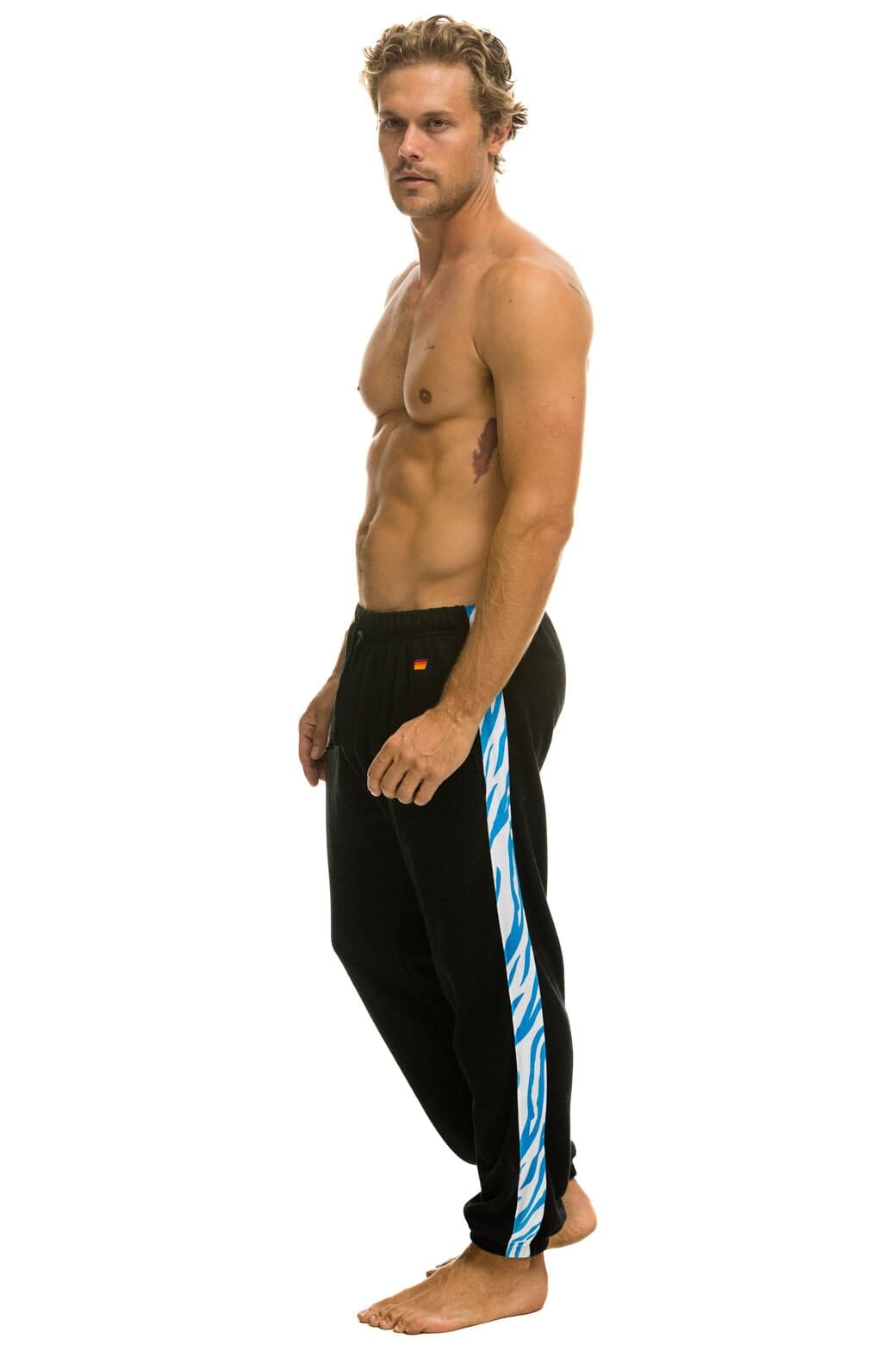 Classic TIGER STRIPE SWEATPANTS - BLACK BLUE TIGER