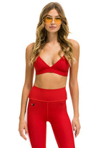 Classic TRIANGLE ADJUSTABLE WOMENS SPORTS BRA - CHERRY