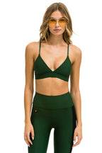 Classic TRIANGLE ADJUSTABLE WOMENS SPORTS BRA - FOREST