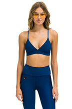 Classic TRIANGLE ADJUSTABLE WOMENS SPORTS BRA - ROYAL