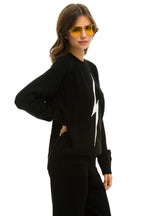 Classic UNISEX BOLT CASHMERE LIGHT SWEATER - BLACK WHITE BOLT