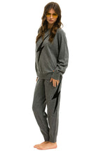 Classic UNISEX BOLT CASHMERE LIGHT SWEATER - DEEP HEATHER BLACK BOLT