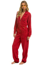 Classic UNISEX CORDUROY FLIGHT SUIT - CHERRY