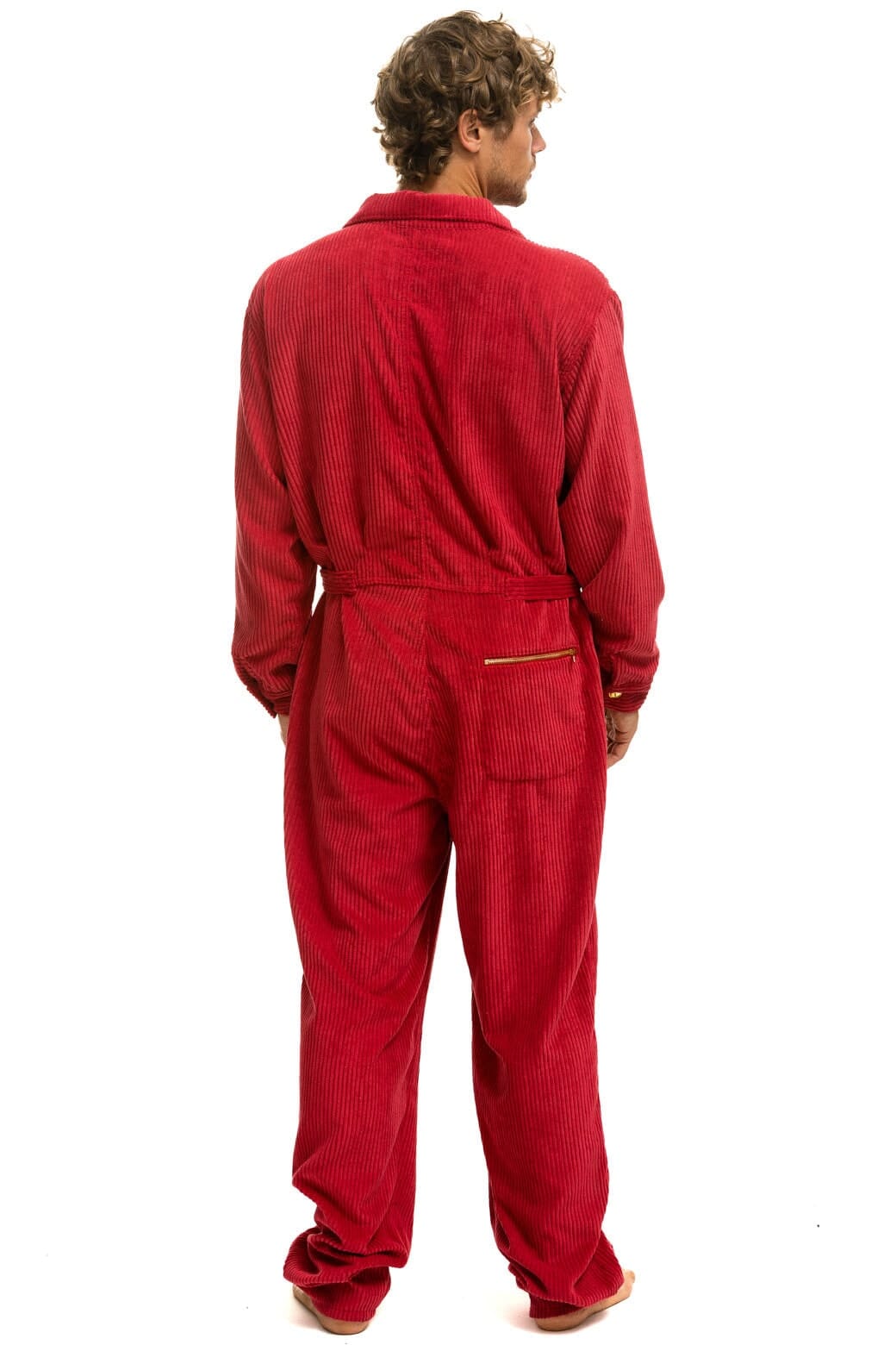 Classic UNISEX CORDUROY FLIGHT SUIT - CHERRY
