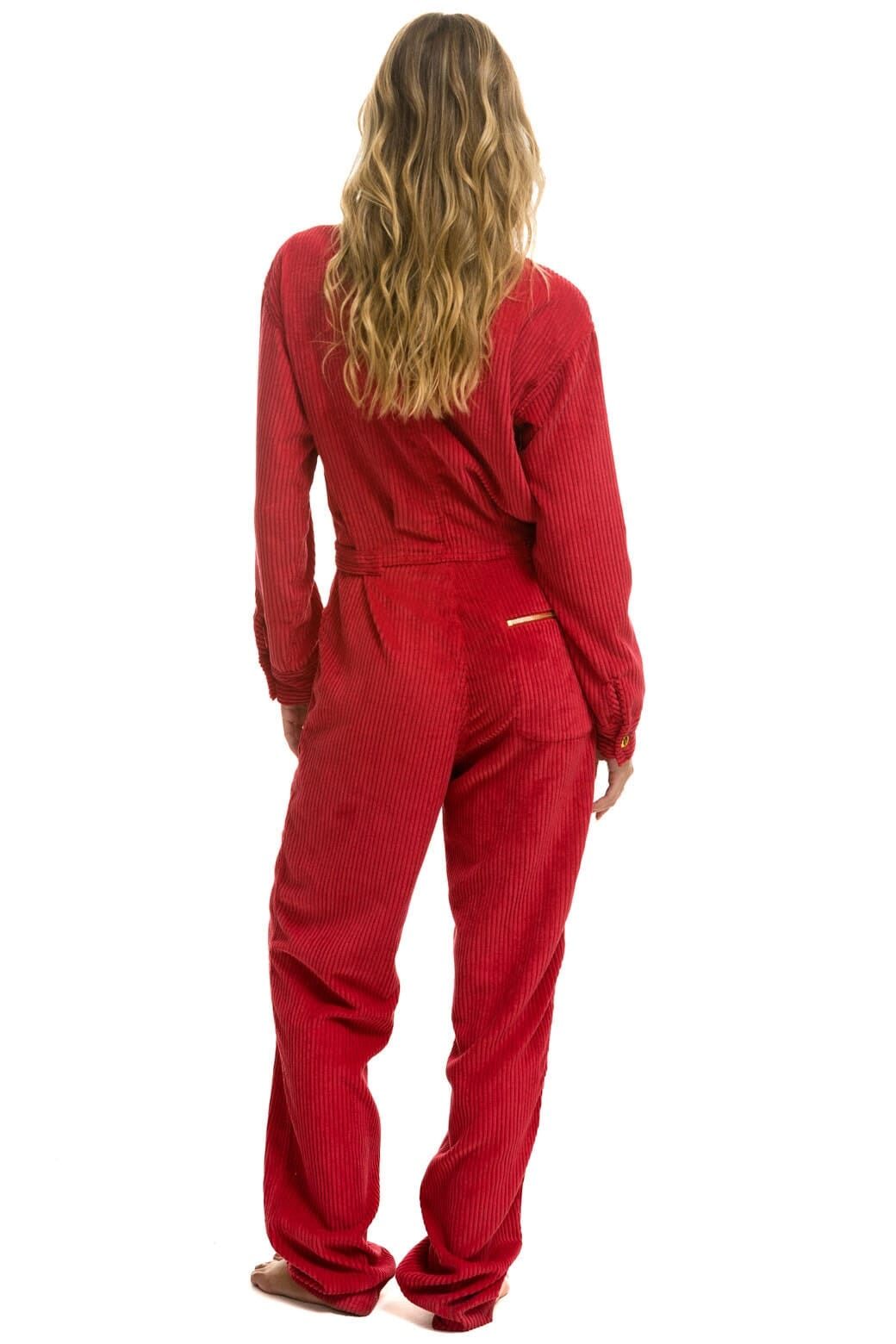 Classic UNISEX CORDUROY FLIGHT SUIT - CHERRY