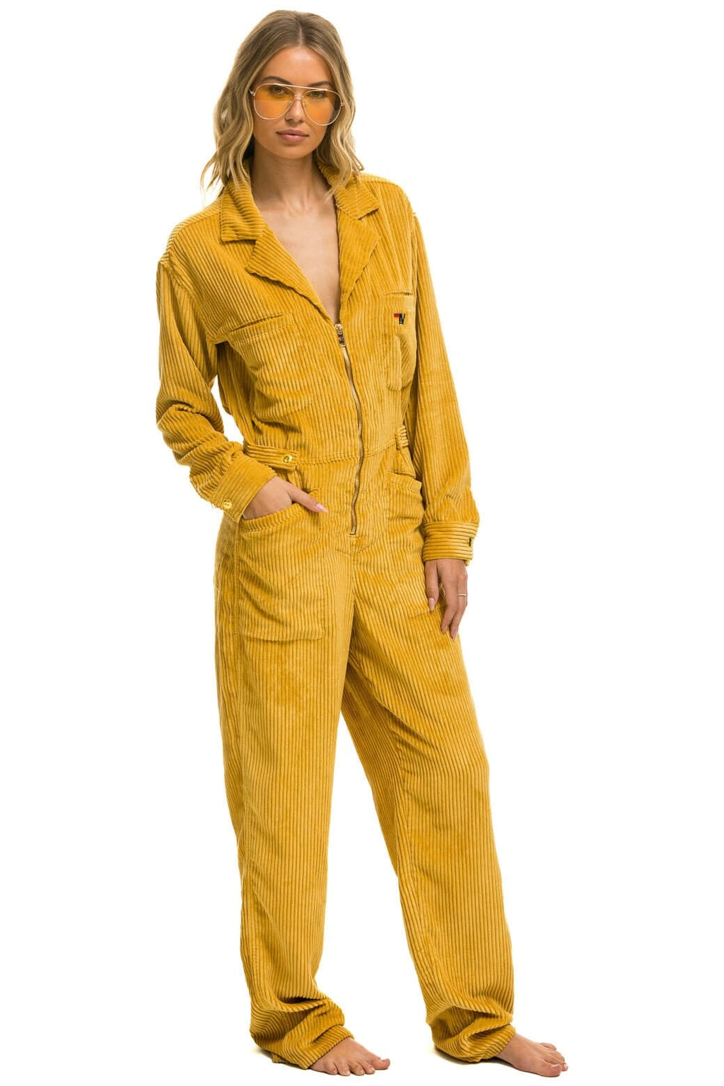 Classic UNISEX CORDUROY FLIGHT SUIT - HONEY