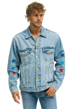 Classic AVIATOR NATION OVERSIZED CONCERT DENIM JACKET - SUPER LIGHT