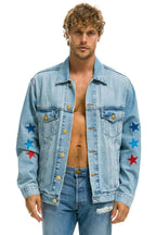 Classic AVIATOR NATION OVERSIZED CONCERT DENIM JACKET - SUPER LIGHT