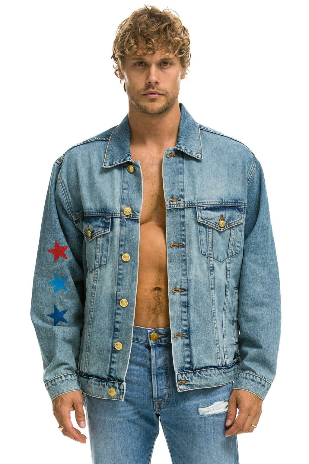 Classic STOKED OVERSIZED CONCERT DENIM JACKET - VINTAGE