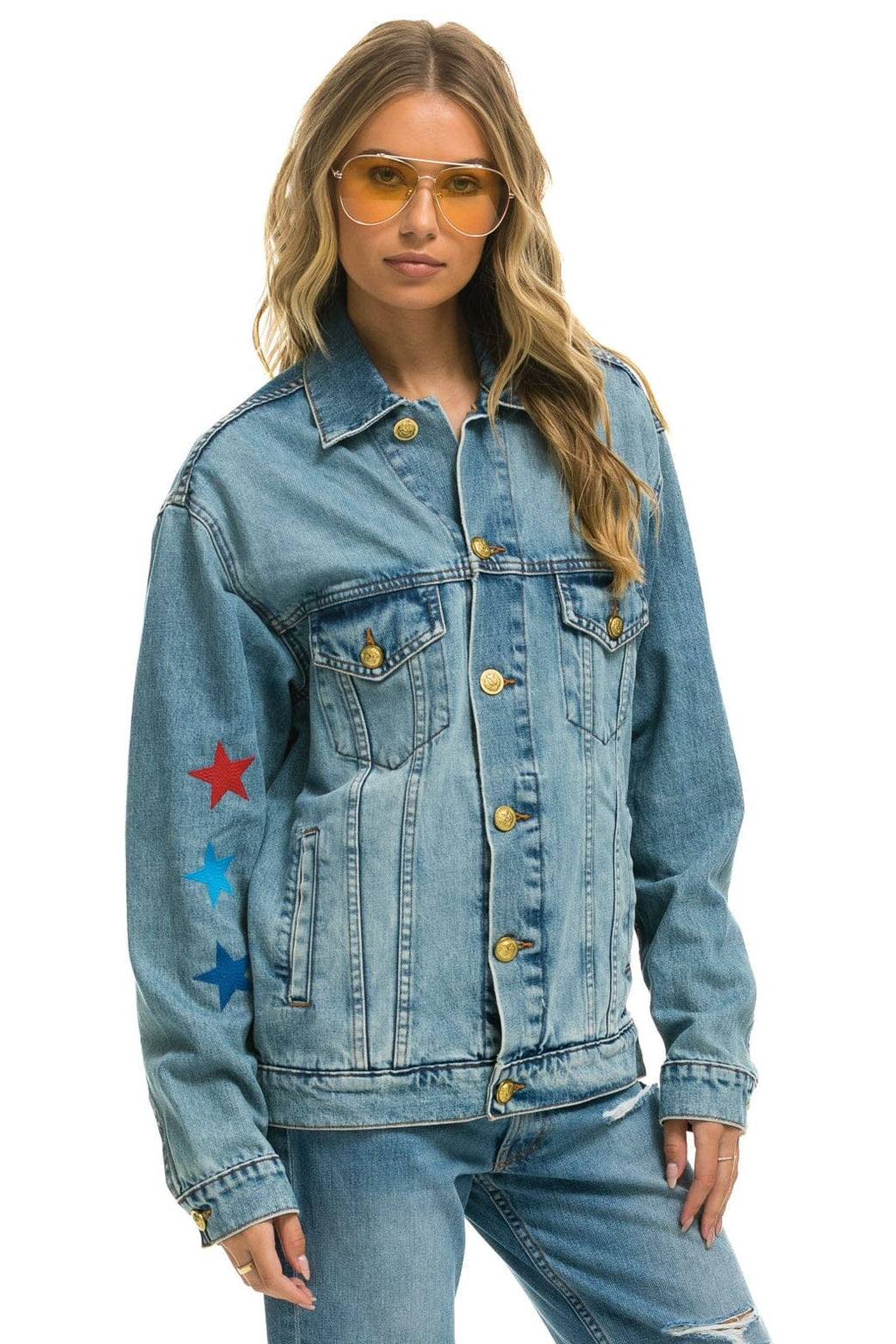 Classic STOKED OVERSIZED CONCERT DENIM JACKET - VINTAGE