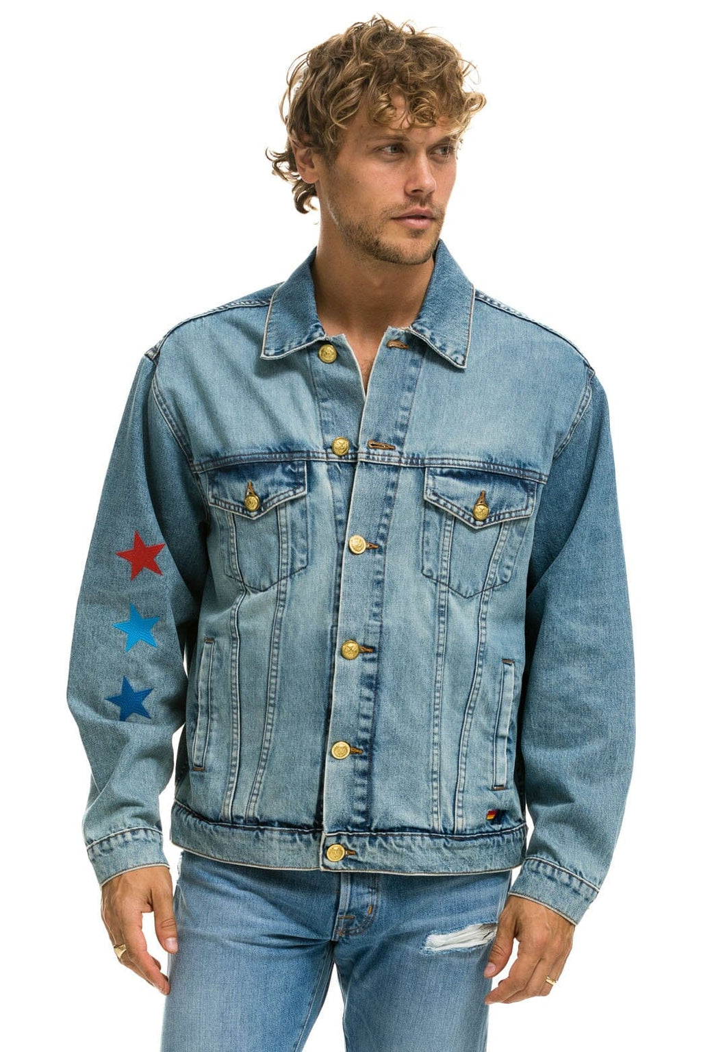 Classic STOKED OVERSIZED CONCERT DENIM JACKET - VINTAGE