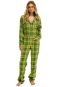 Classic UNISEX PLAID FLIGHT SUIT - AVOCADO PLAID